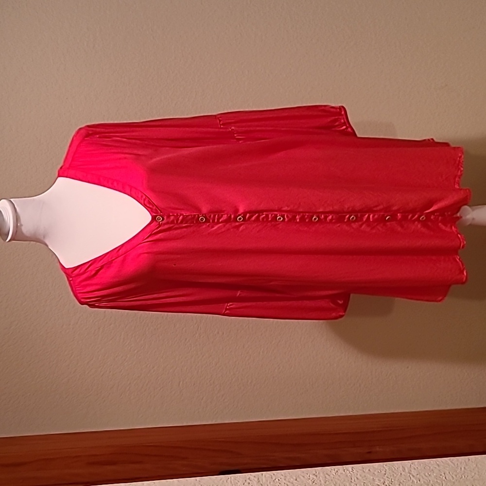 MUD PIE RED TUNIC DRESS/TOP ONE SIZE FITS MOST